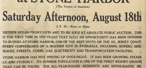 Stone Harbor Museum #42 The 1928 7 Mile Beach Reporter