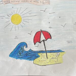 #8 – Relaxing on the Beach – Nicholas Tosti – Age 10