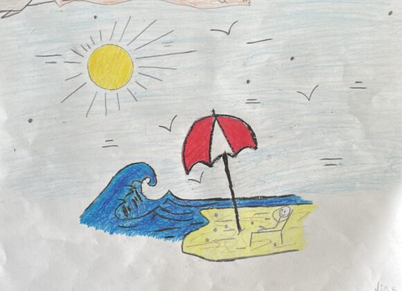 #8 – Relaxing on the Beach – Nicholas Tosti – Age 10