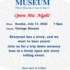 Stone Harbor Open Mic Night – 06_26_2022 – Deschamps / YCSH Sailing History