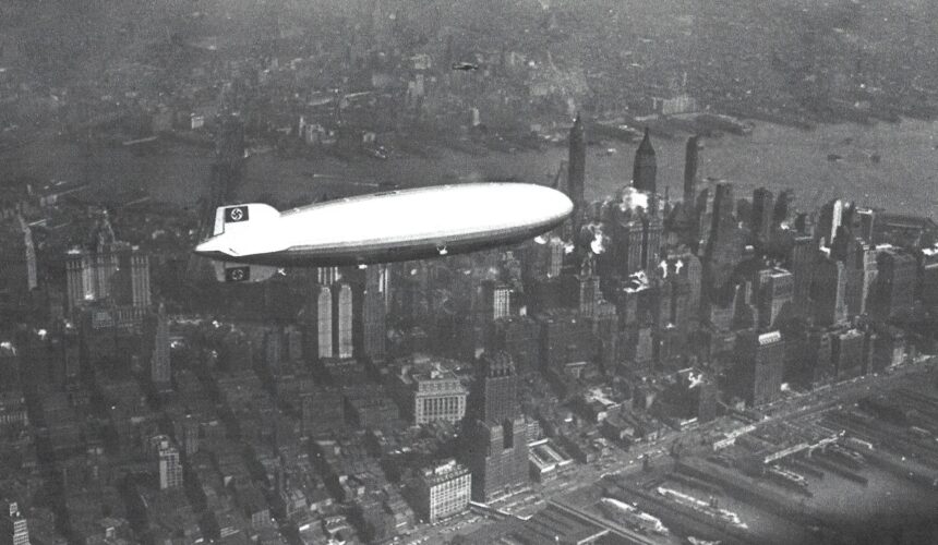 No. 60  THE LZ-129 HINDENBURG AIRSHIP’S LAST FLIGHT:  FLYING OVER STONE HARBOR, N. J.  AND HEADING TOWARD DISASTER MAY 6, 1937