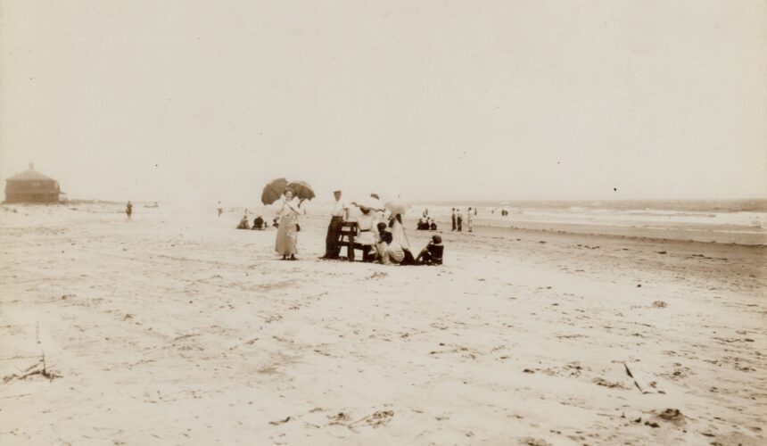 PICTURE OF THE DAY No. 124 – “STONE HARBOR’S MATCHLESS BATHING BEACH, IS ABSOLUTELY SAFE, LIFE LINES BEING UNNECESSARY
