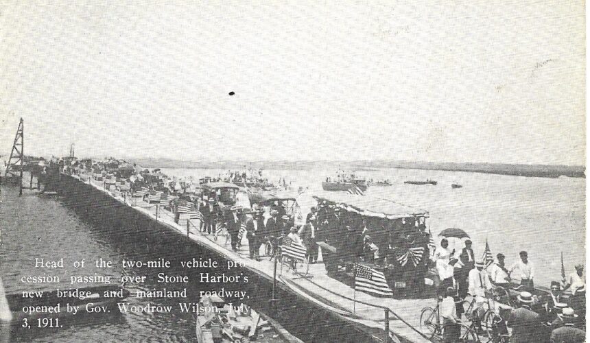 PICTURE OF THE DAY No. 121 – “HOW DID THE DIGNITARIES AND SOME OTHER PERSONS ARRIVE AT STONE HARBOR ON THE DAY OF THE OFFICIAL OPENING AND DEDICATION OF THE NEW ROADWAY AND DRAWBRIDGE ON JULY 3, 1911
